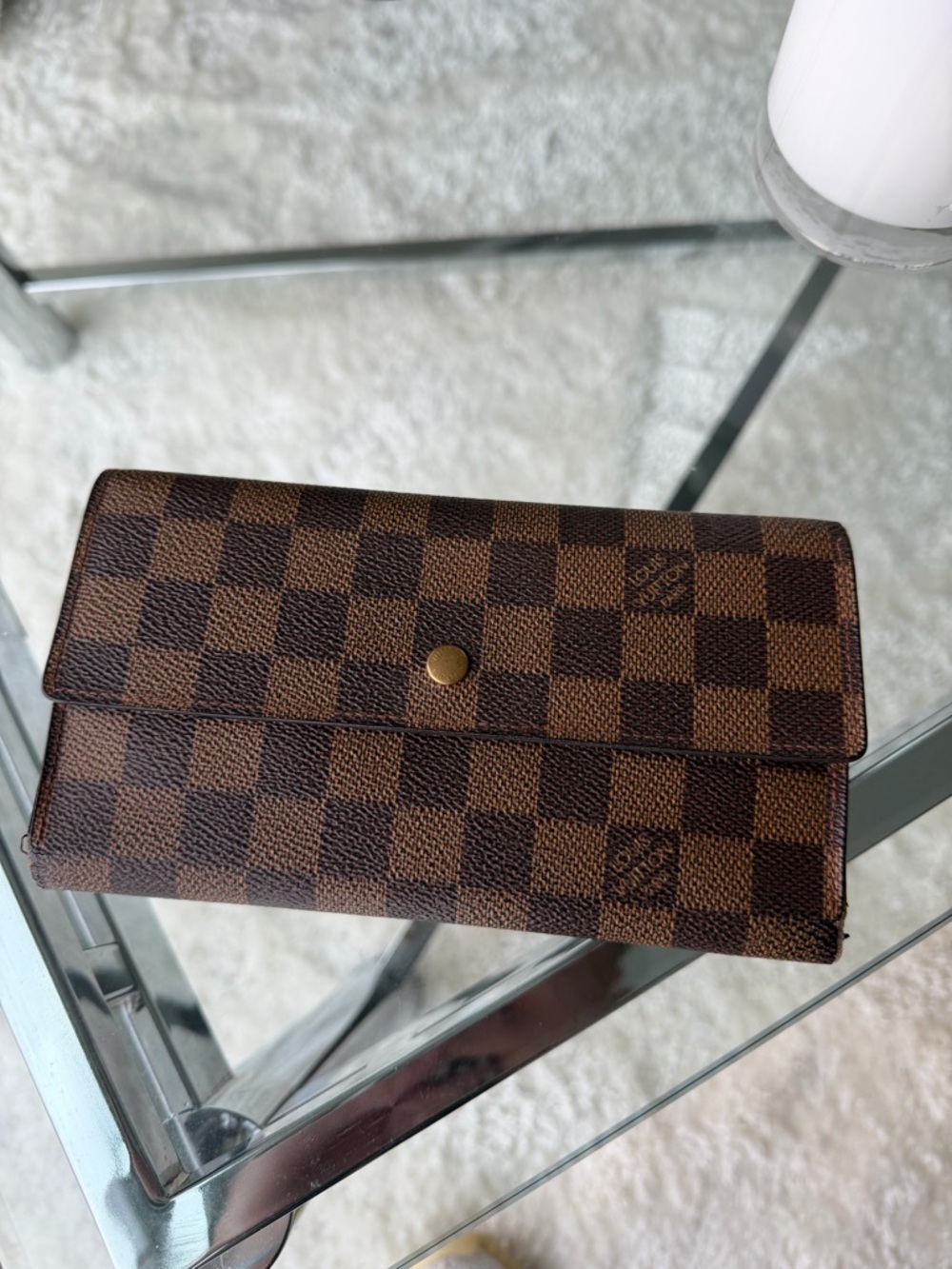 Louis Vuitton Damier Ebene Sarah Wallet